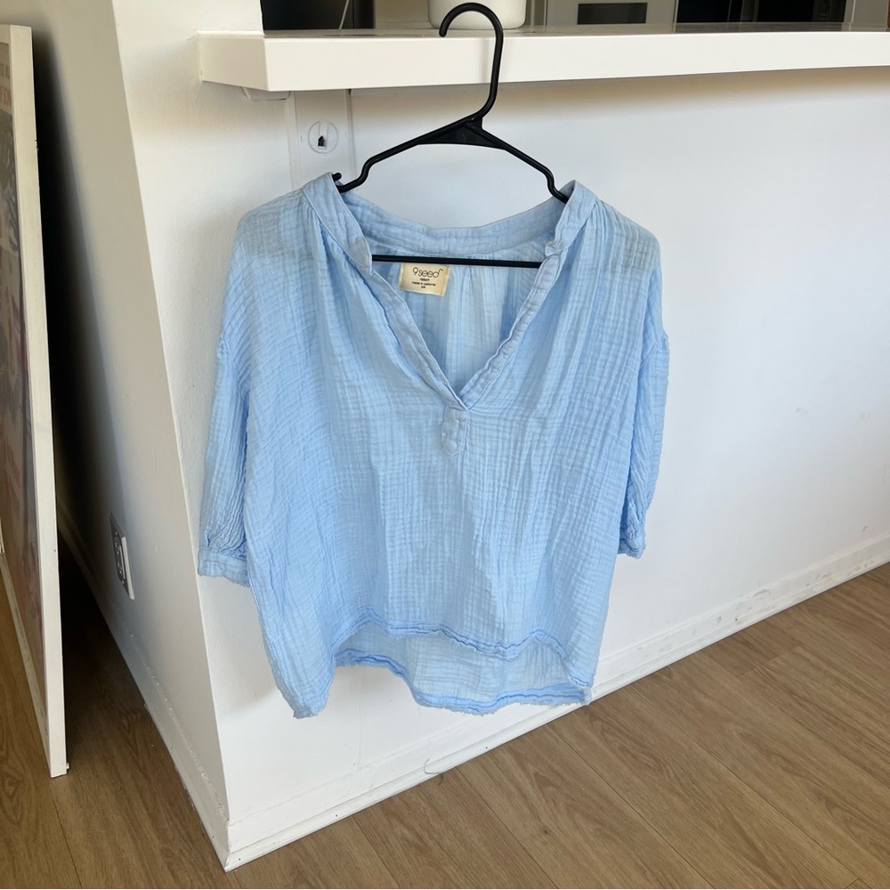 Sky Blue Women's Blouse by 9seed